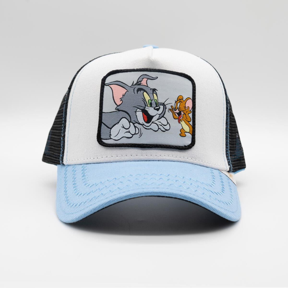 Gold Star Hat Cartoon Baby blue trucker hat