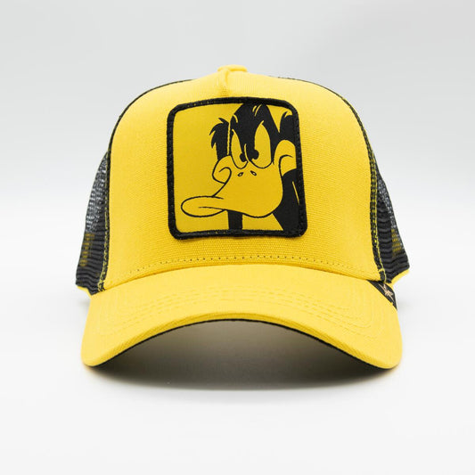 Cartoon yellow trucker hat