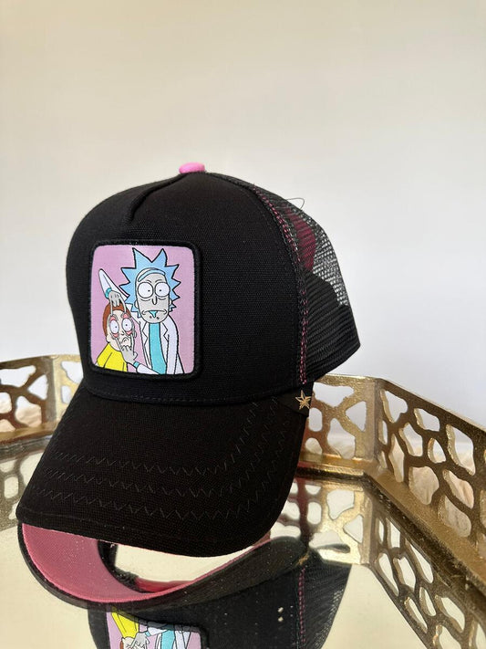 trucker hat R&M Black