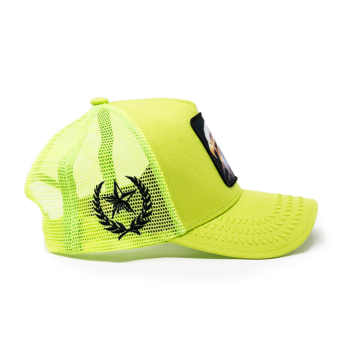 Falcon neon trucker hat