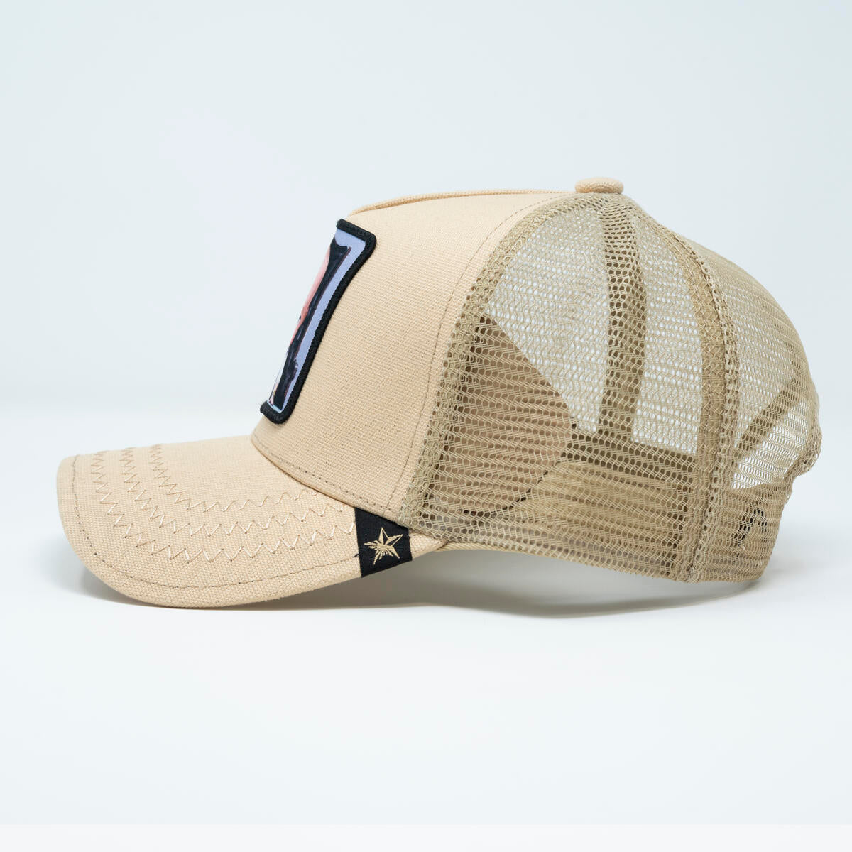 Cartoon Gold Star hat beige (trucker)