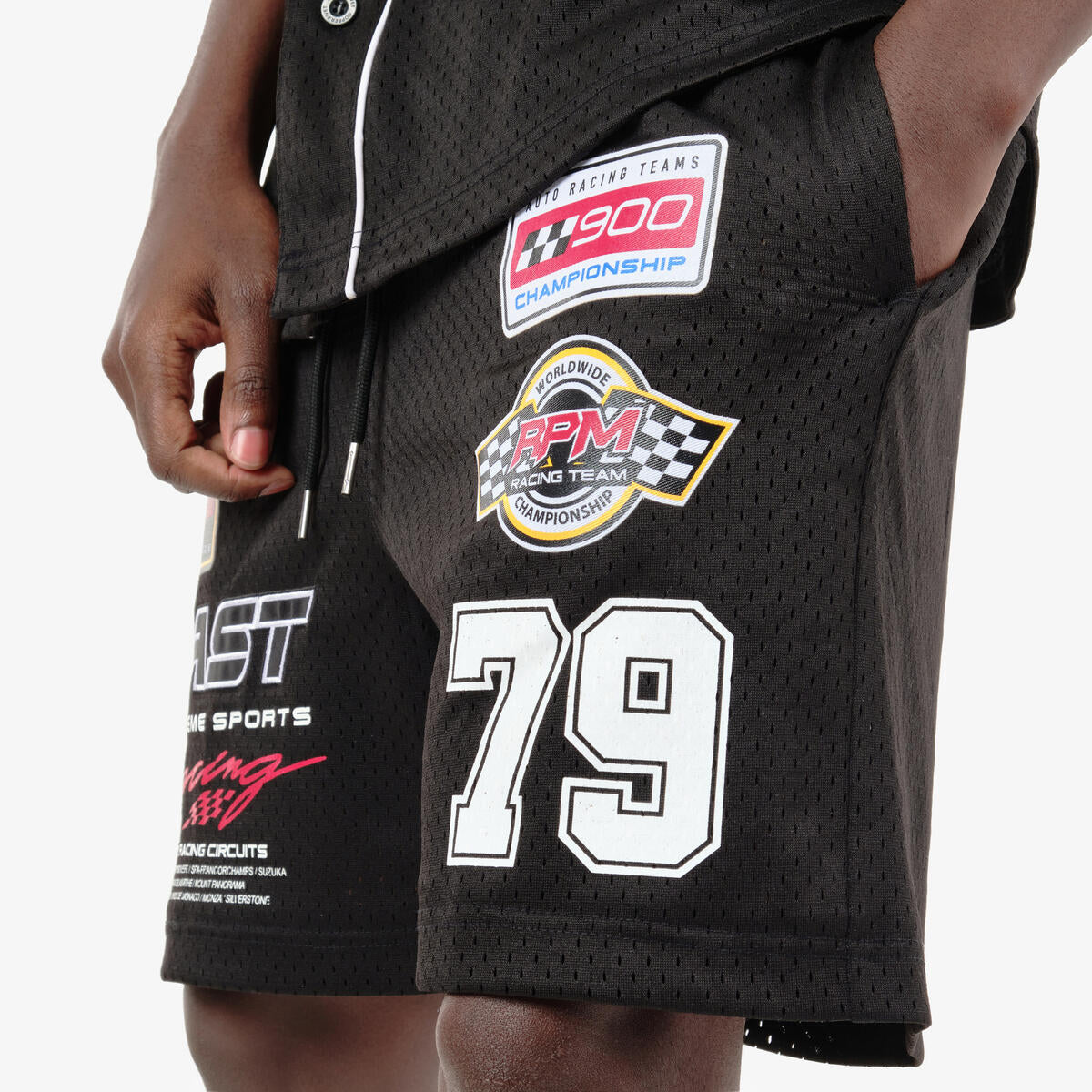 MESH RACING SHORTS (BLACK)