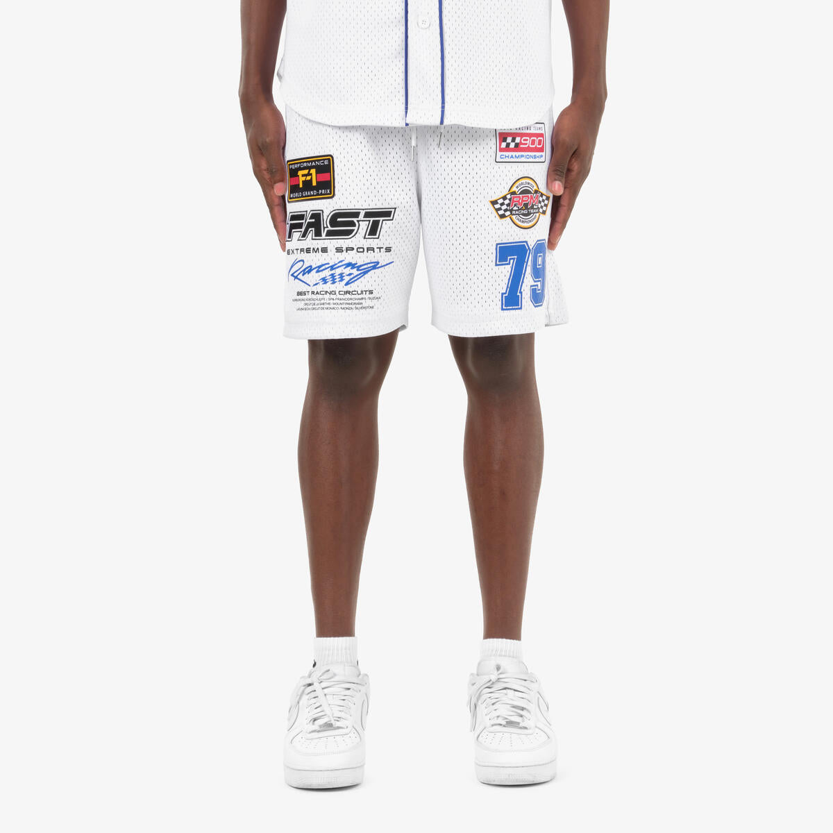 Mesh Racing Shorts (WHITE)