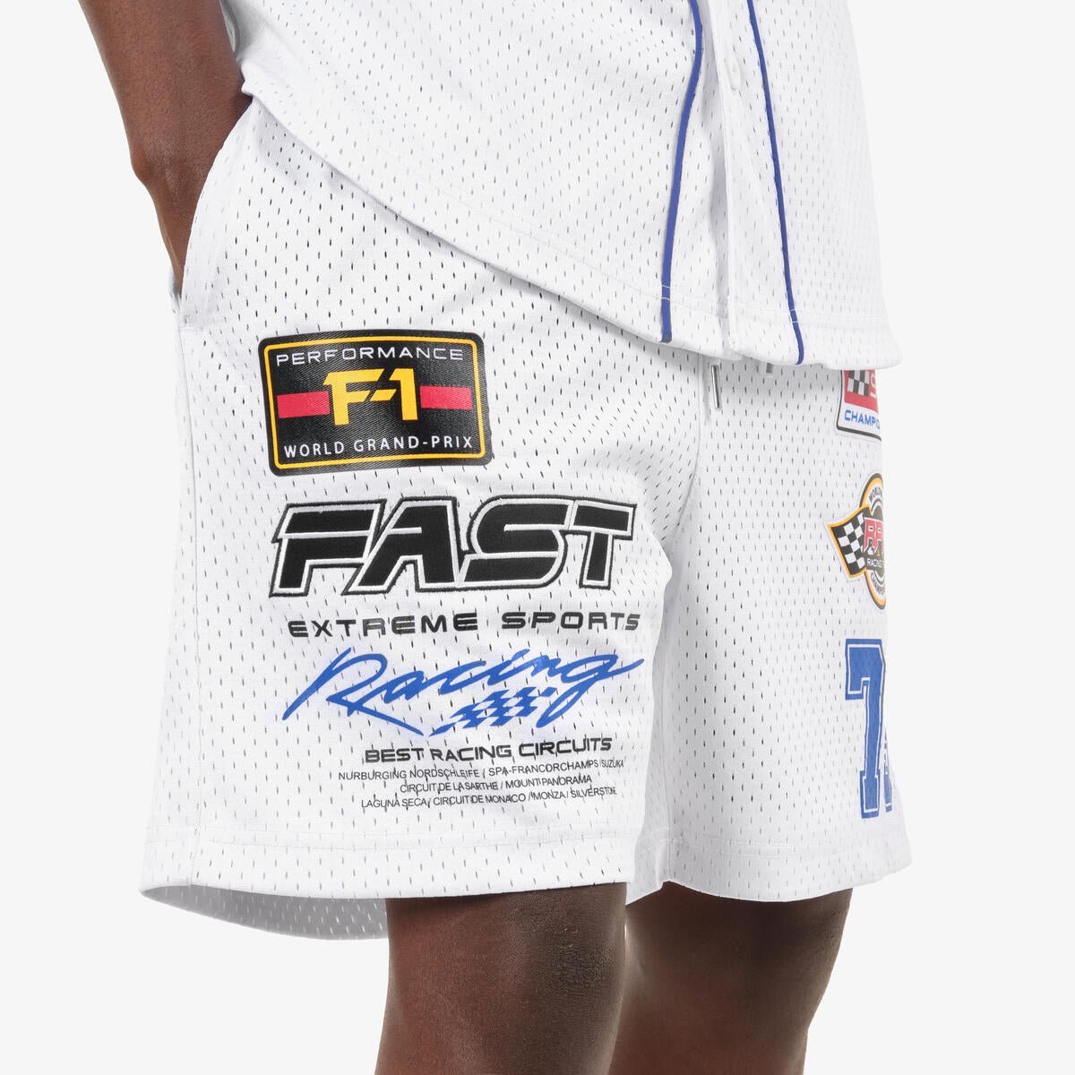 Mesh Racing Shorts (WHITE)