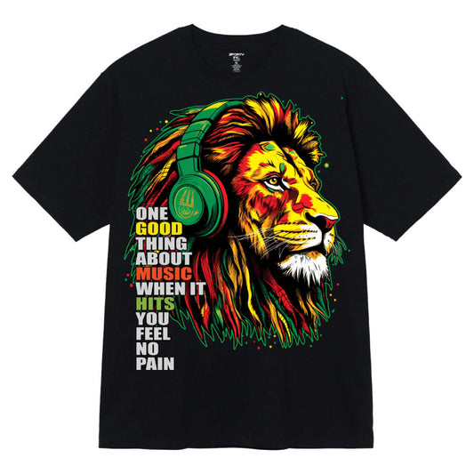 RASTA LION PRINTED TEE