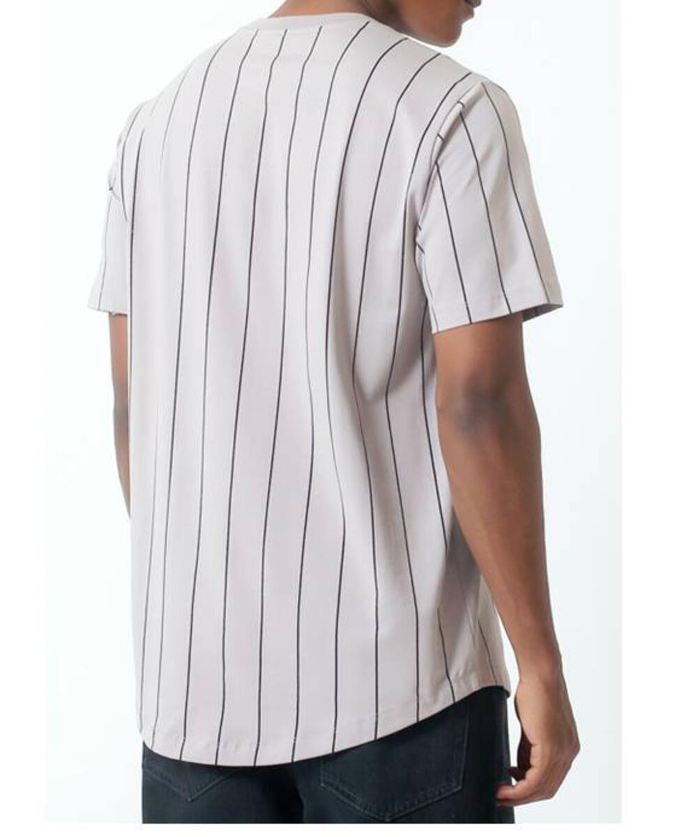 Multi logos baseball jersey tee