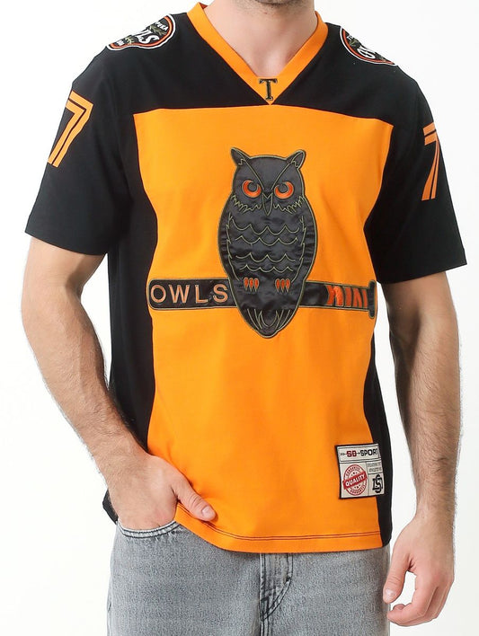 Owls short football jersey short sleeve