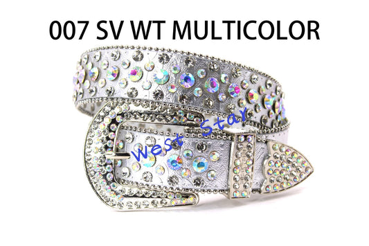 SILVER WITH MULTI COLORED BELT